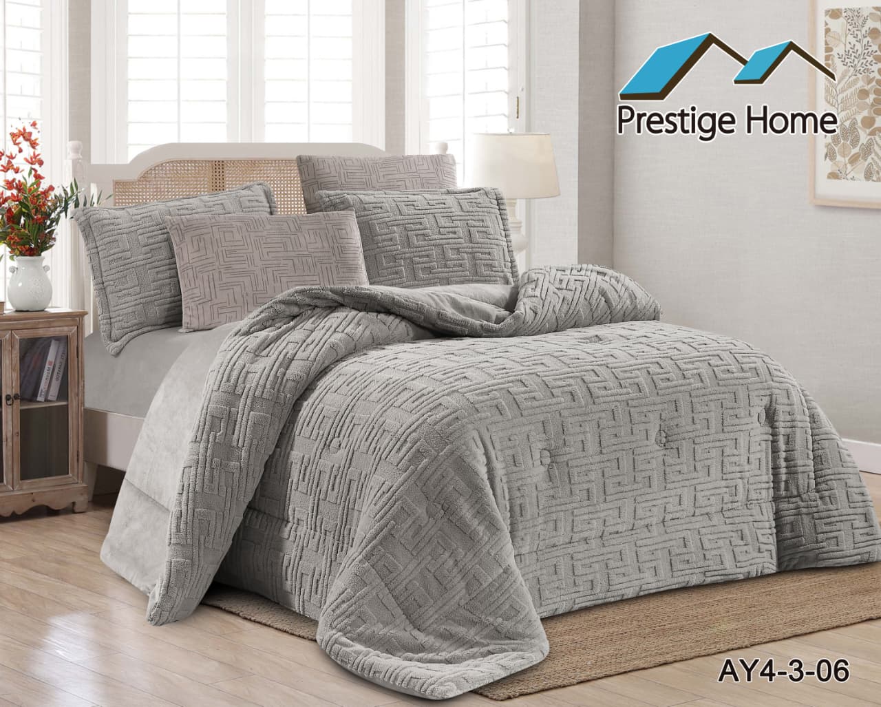 Eden Luxe Sherpa Comforter Set - Double