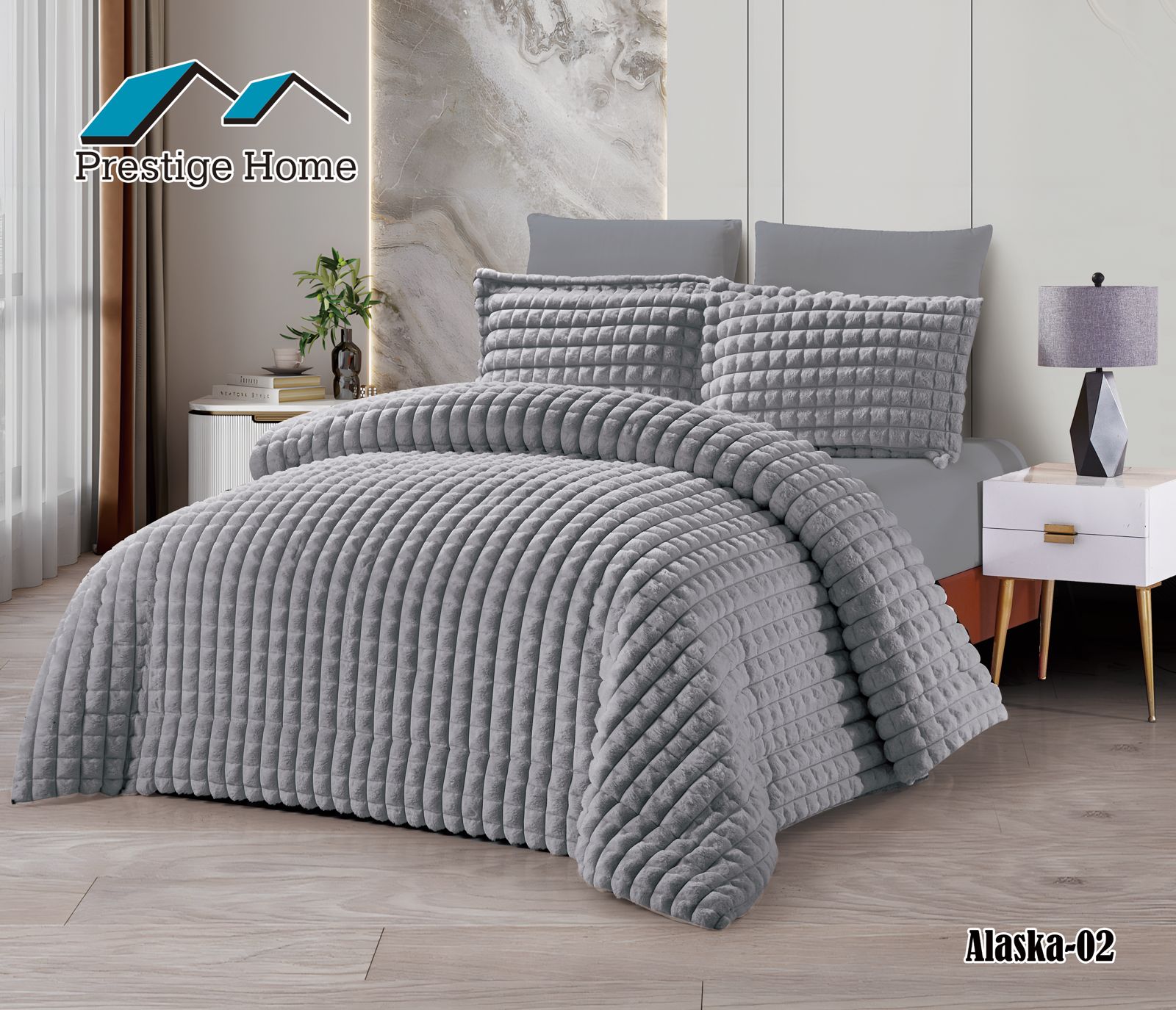Alaska Rabbit Comforter Set - Double