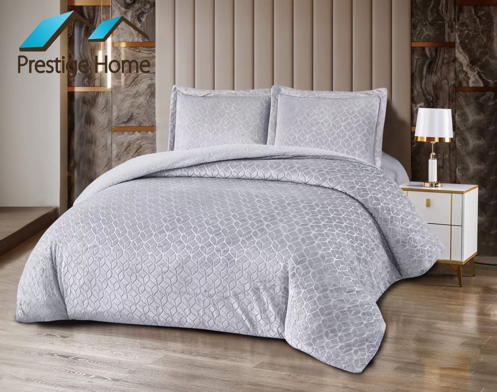 Leaves Embossed Comforter Set - Double
