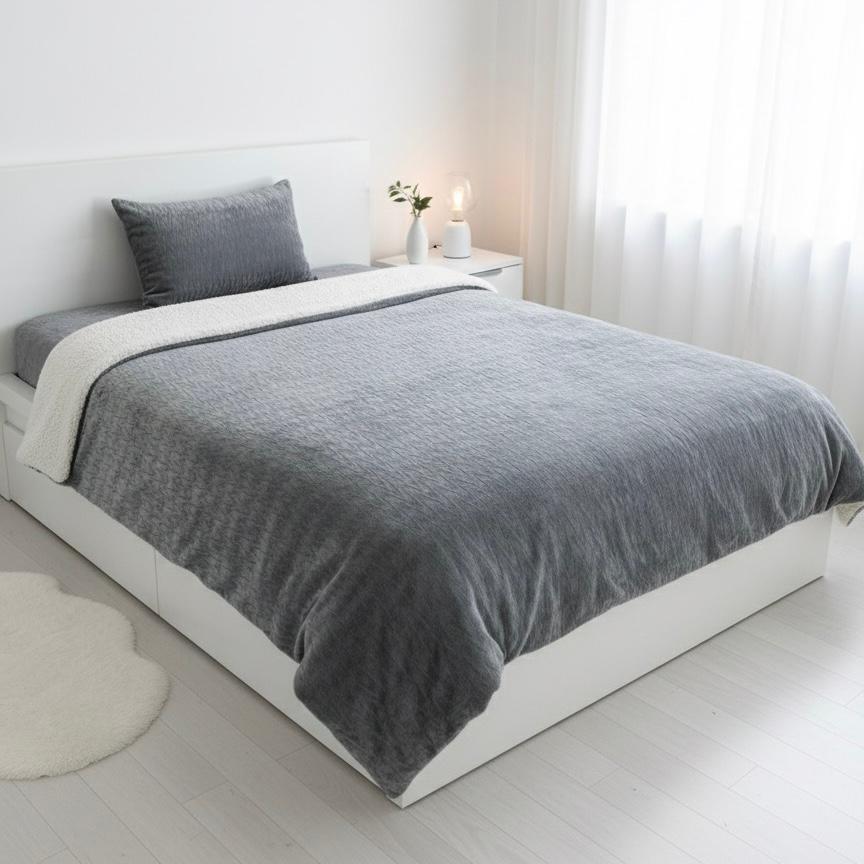 Flannel ZigZag Bedding Set - Double