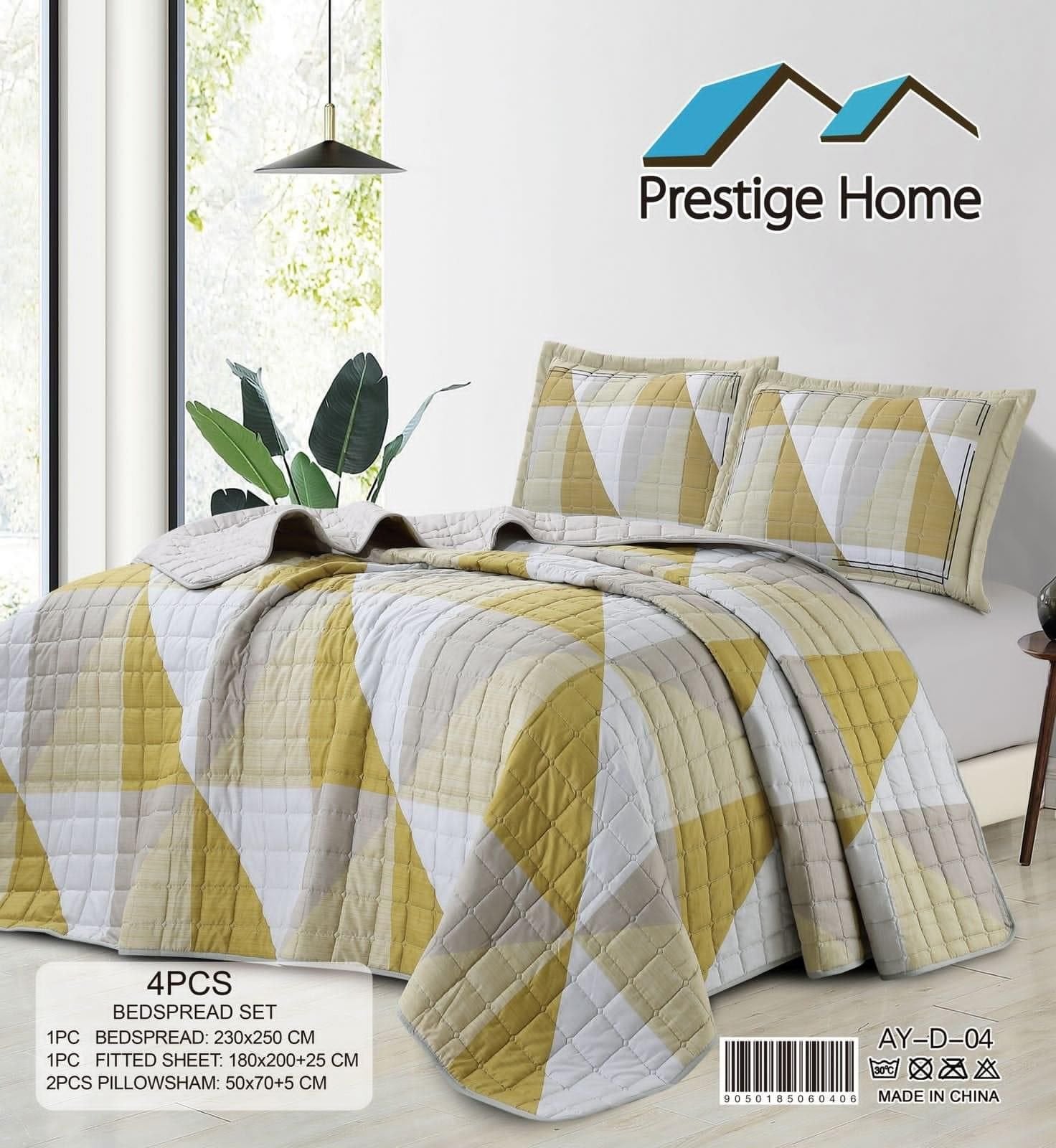 Geometric Bedspread Single set - 3 pieces