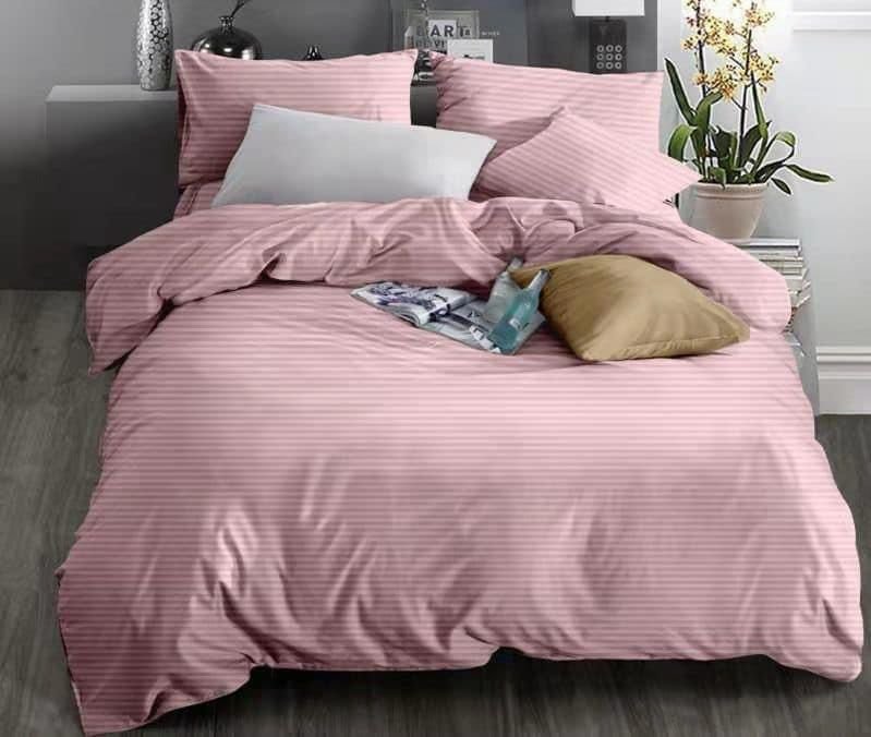 Microfiber Striped Duvet Cover Set - Double