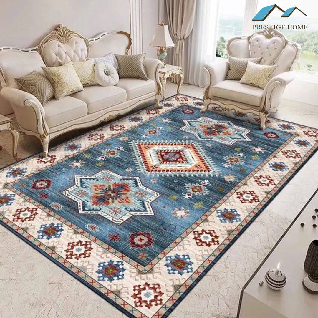 Star Navy Carpet Rug