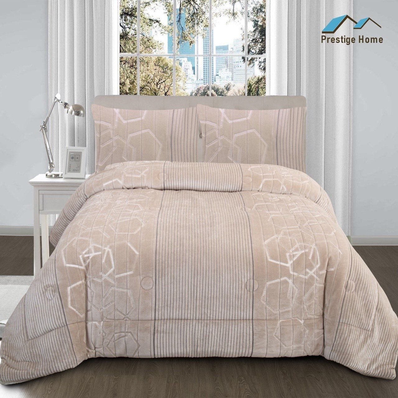 Hexagon 3-Piece Comforter Set