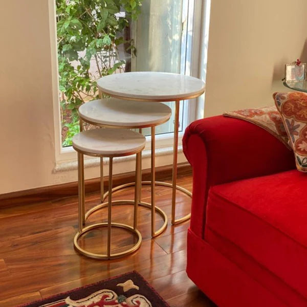 Trendy Round Table Set - 3 Pieces
