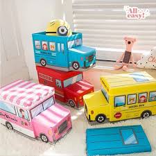 Kids Toy Organizer Box Bus