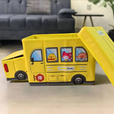 Kids Toy Organizer Box Bus