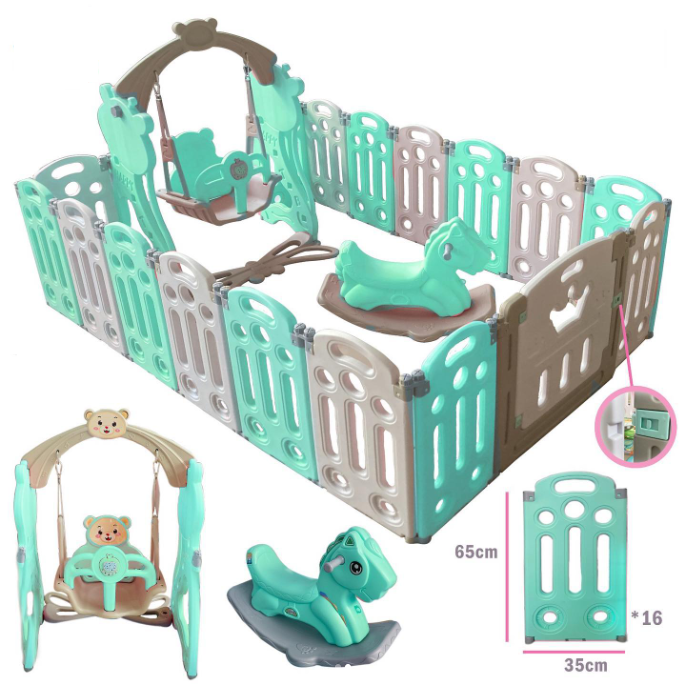 OSHA - Foldable Kid's Safety Playard Children's Play Fence Indoor with Non-slip Base