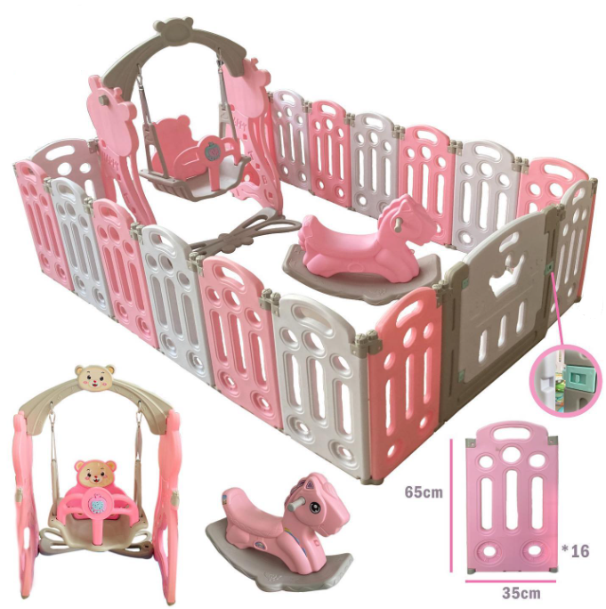 OSHA - Foldable Kid's Safety Playard Children's Play Fence Indoor with Non-slip Base