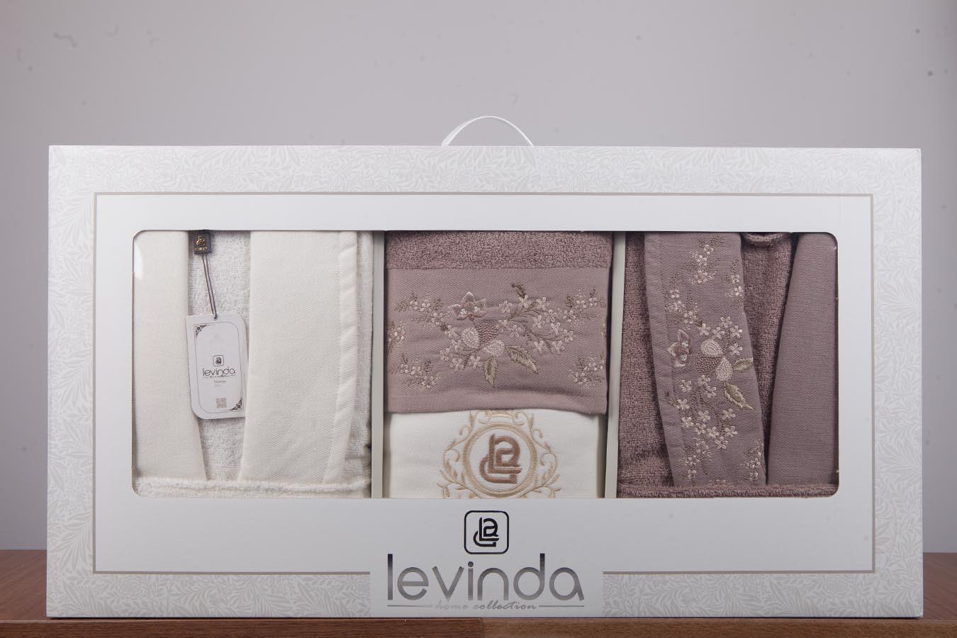 Levinda Royal Touch Embroidered Bathrobe Set - 6 pcs