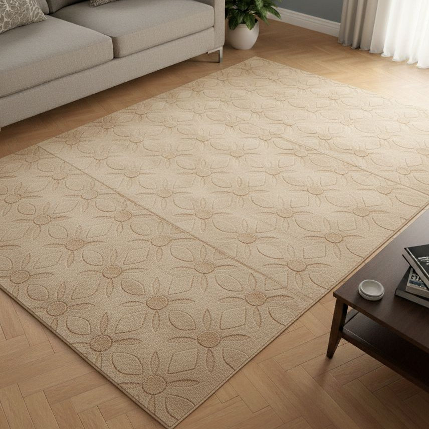 Decorative Pattern Carpet - Beige