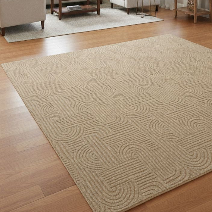 Decorative Rails Carpet - Beige