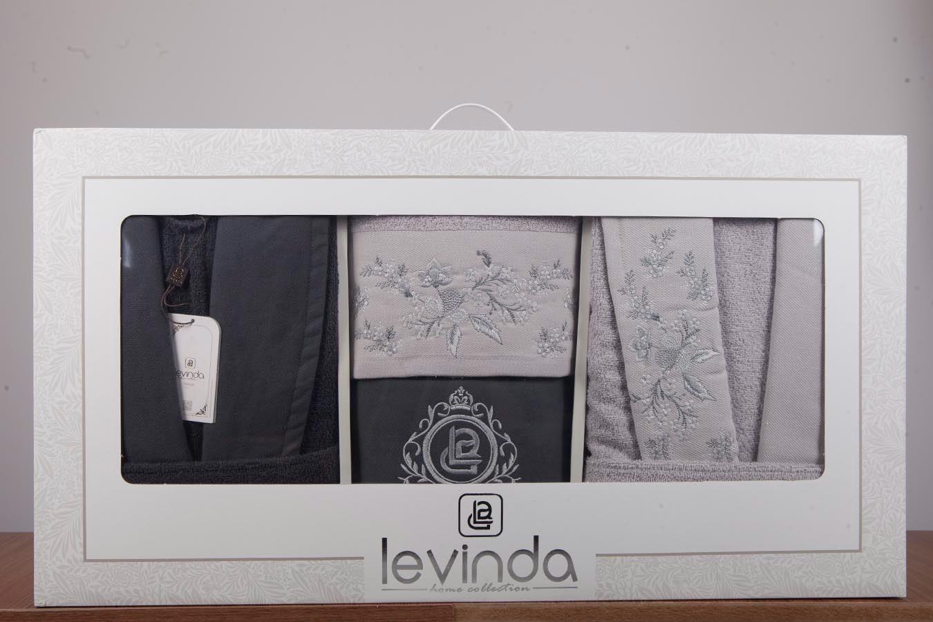 Levinda Royal Touch Embroidered Bathrobe Set - 6 pcs