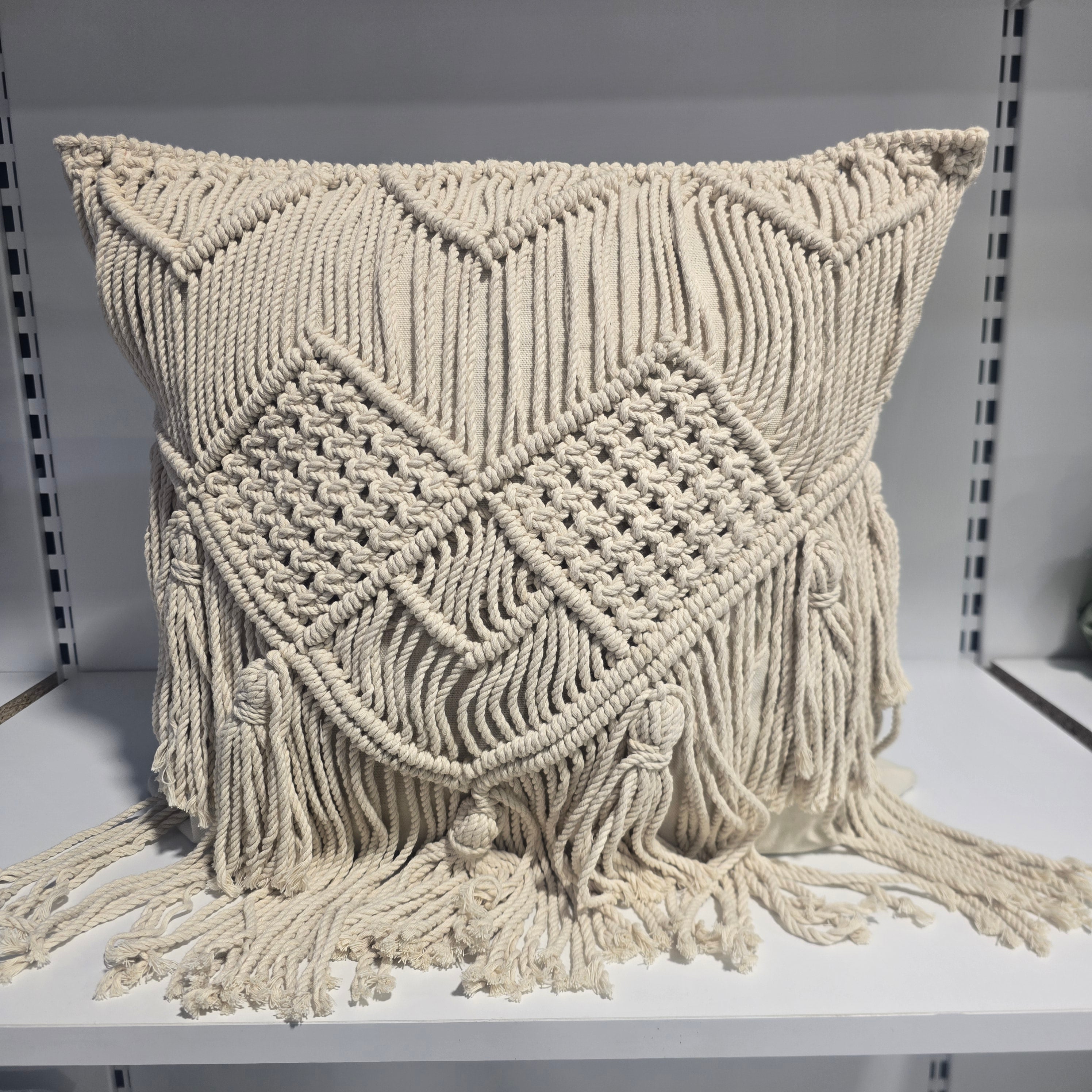 Boho Macrame Cushion Cover - 45x45 cm