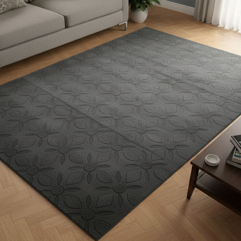 Decorative Pattern Carpet - Gray