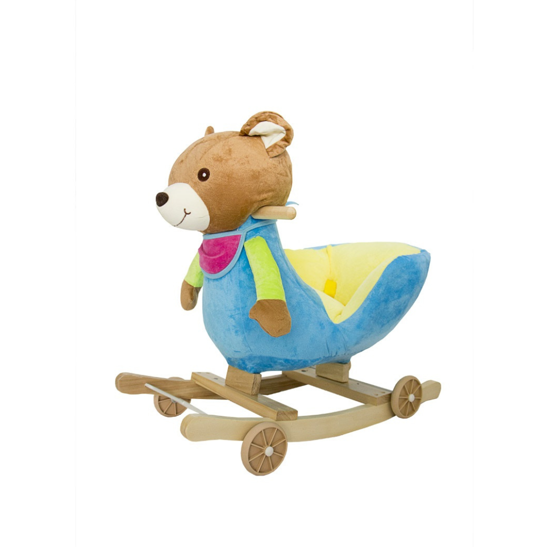 Plush Rocking Bear with Sounds and Seat for Toddlers