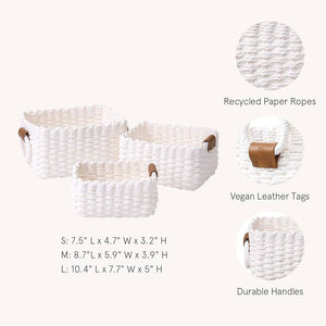 Woven baskets- 3 Pieces set