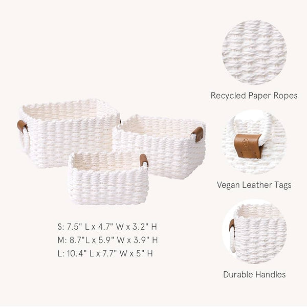 Woven baskets- 3 Pieces set