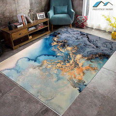 Blue Marble Carpet Rug