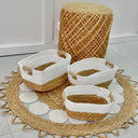 Set of three storage baskets