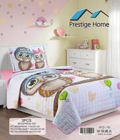Two Owls Bedspread- 3 pieces