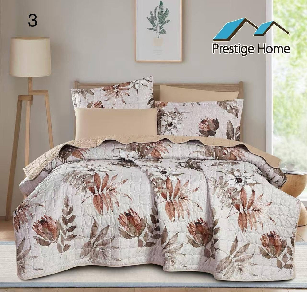 Rustic Bloom Harmony Bedspread Set - Single