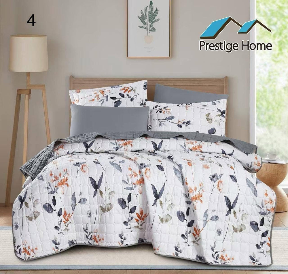 Autumn Breeze Floral Bedspread Set - Single