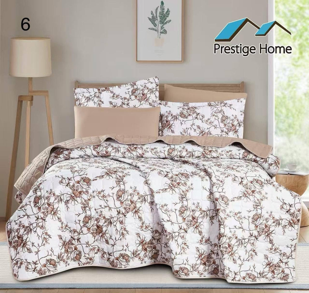 Autumn Bloom Elegance Bedspread Set - Double