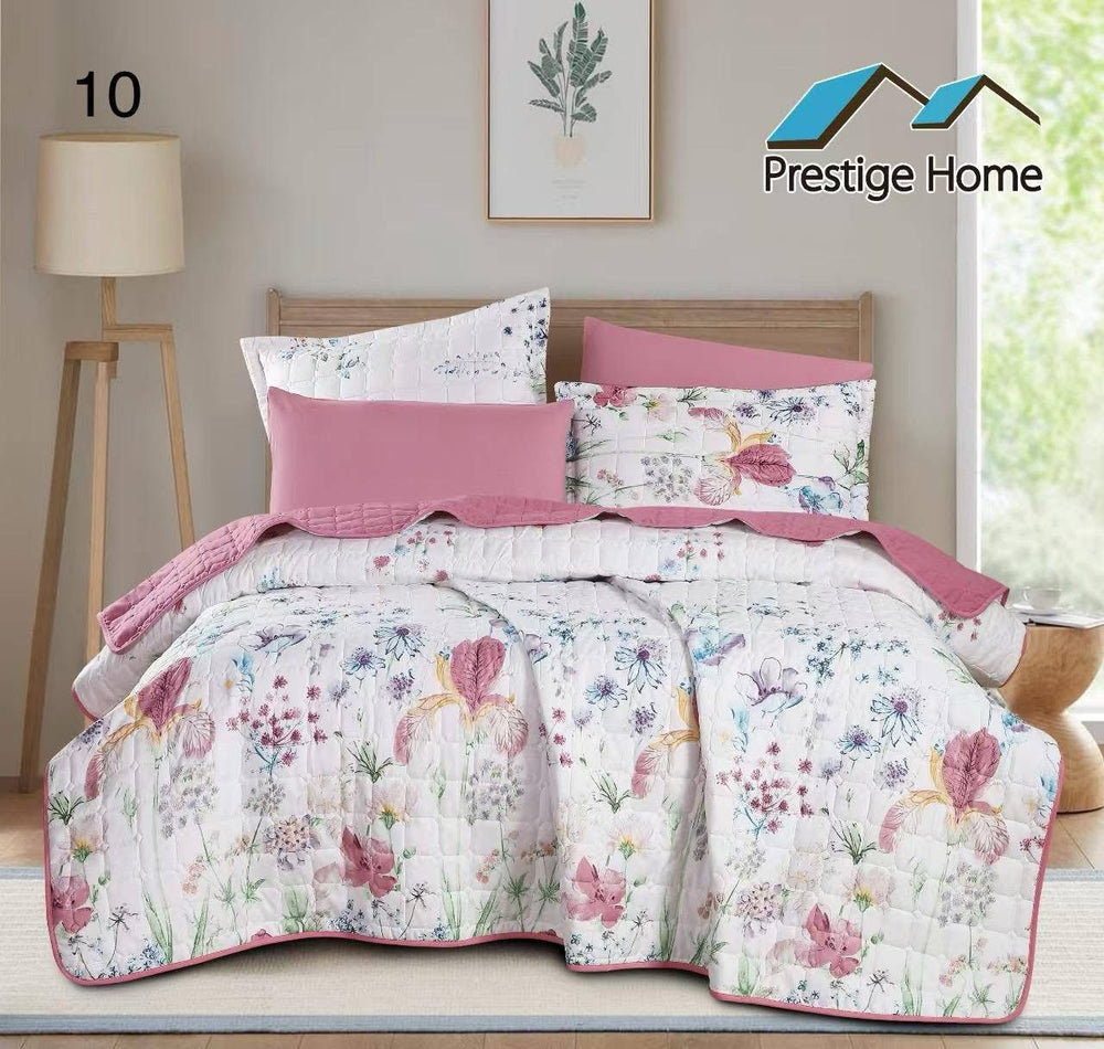 Blush Garden Symphony Bedspread Set - Double