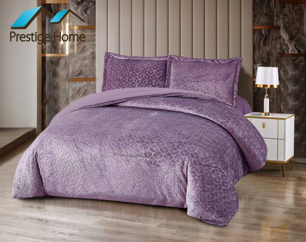 Leaves Embossed Comforter Set - Double