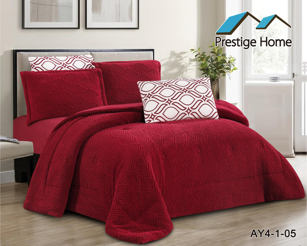 Chevron Texture Comforter Set – Double
