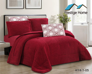 Chevron Texture Comforter Set – Double