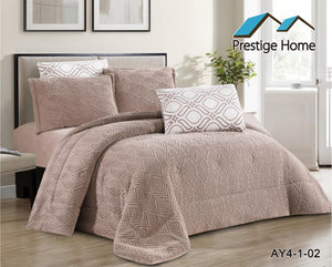 Chevron Texture Comforter Set – Double