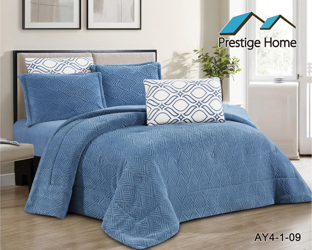 Chevron Texture Comforter Set – Double