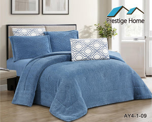 Chevron Texture Comforter Set – Double