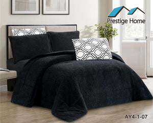 Chevron Texture Comforter Set – Double