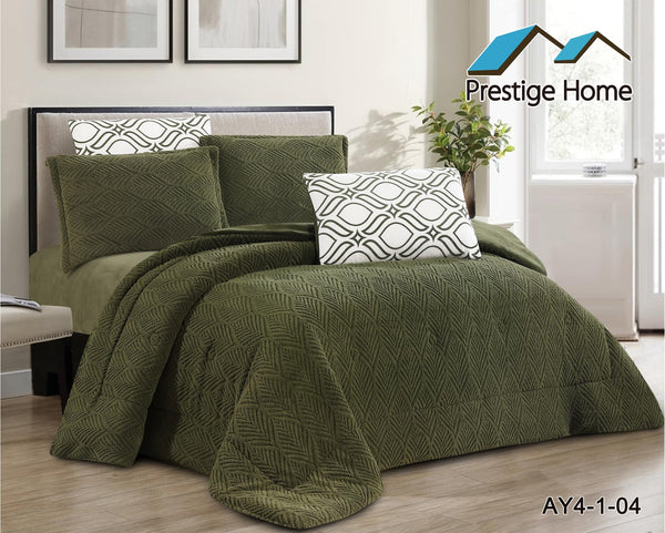 Chevron Texture Comforter Set – Double