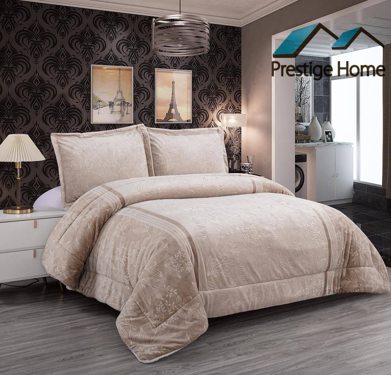 Flannel Comforter Set -  Double