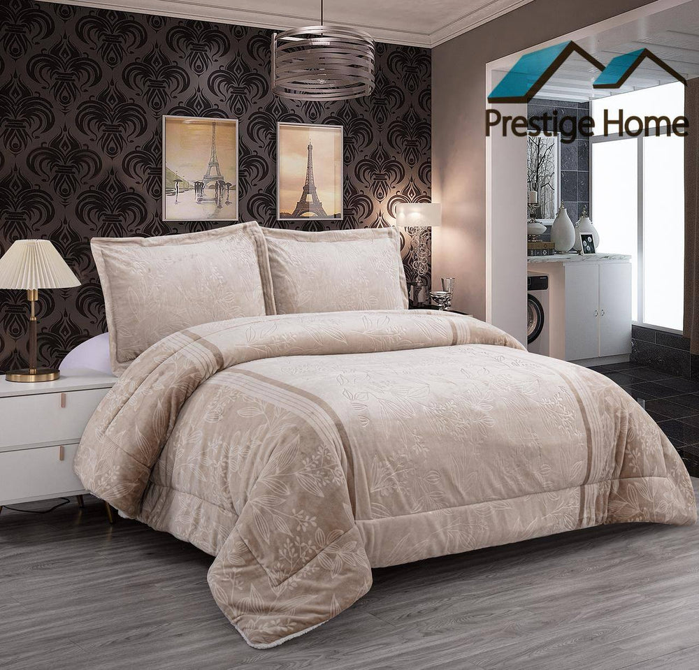Floral Elegance Comforter Set -  Double