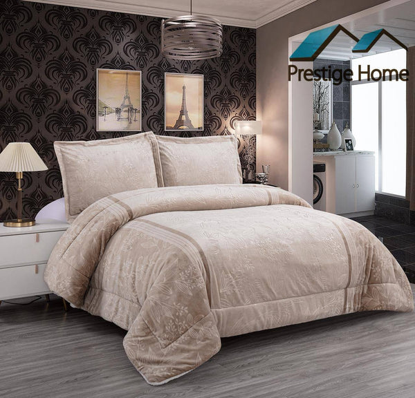 Floral Elegance Comforter Set -  Double
