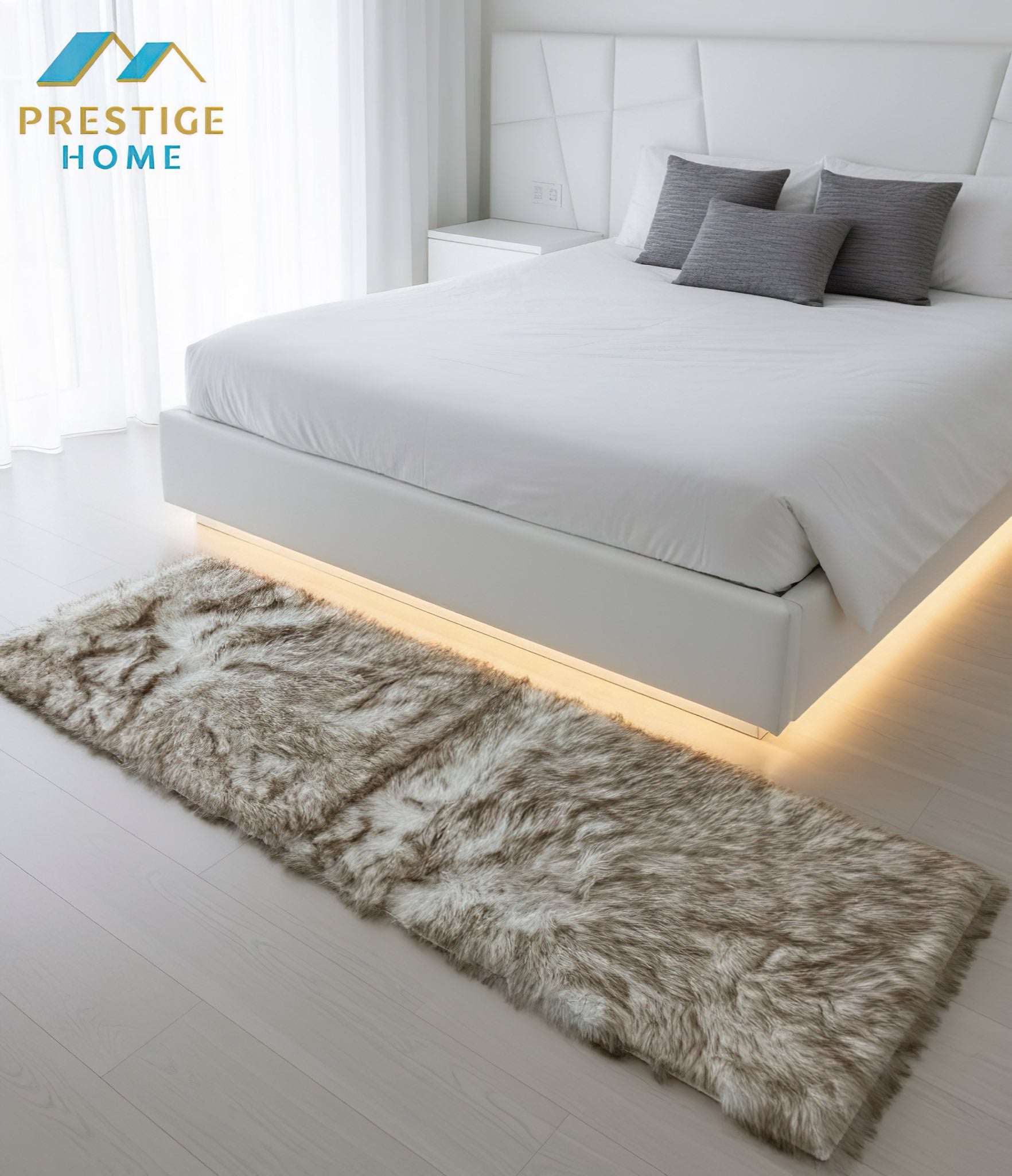 Rectangular Soft Fur Rug - 60x180