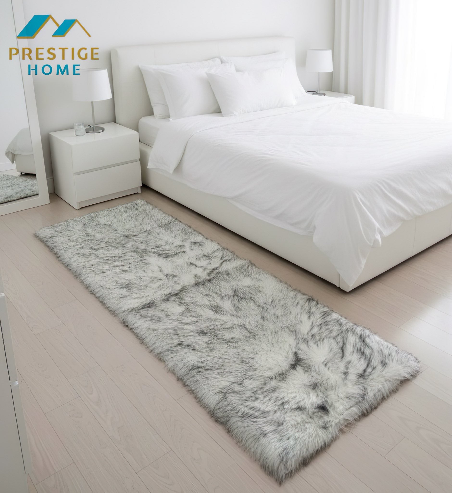 Rectangular Soft Fur Rug - 60x180