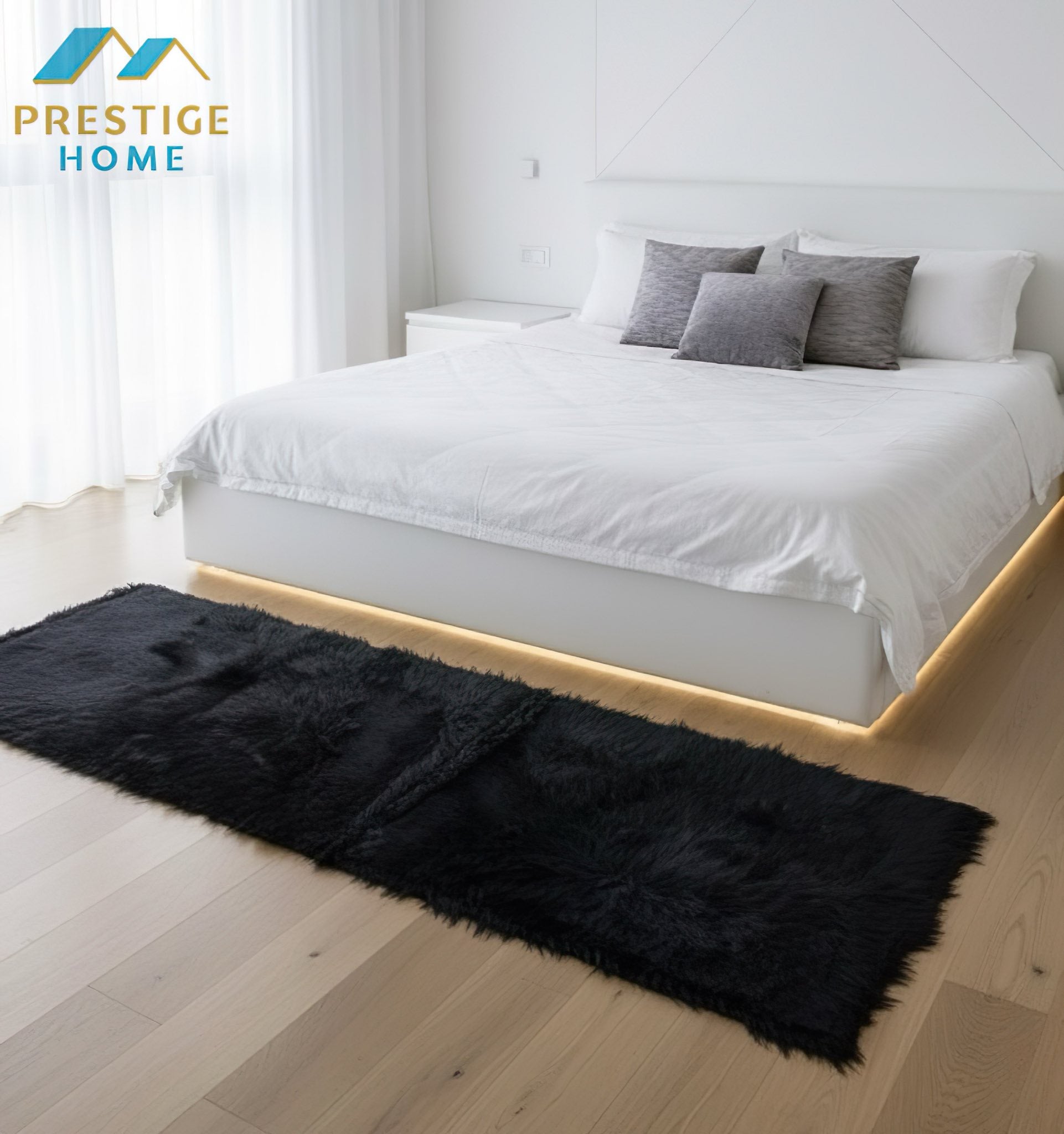 Rectangular Soft Fur Rug - 60x180