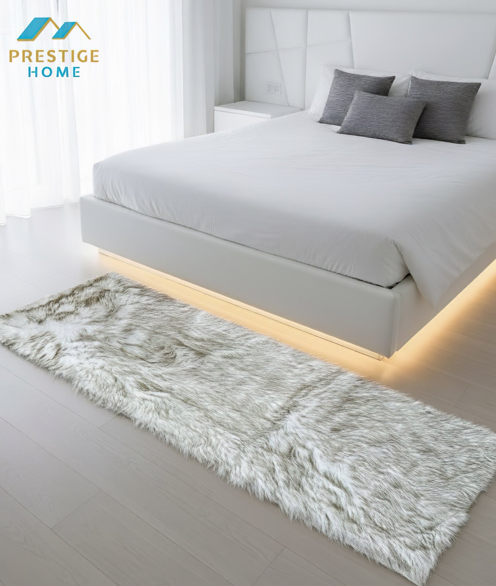 Rectangular Soft Fur Rug - 60x180