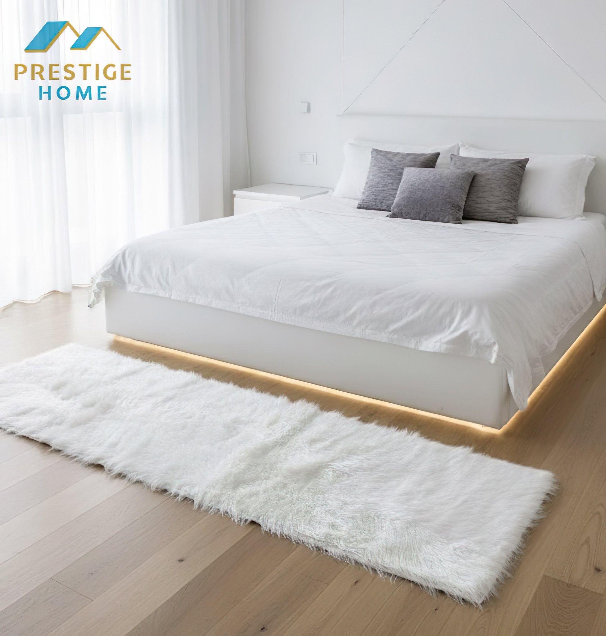 Rectangular Soft Fur Rug - 60x180