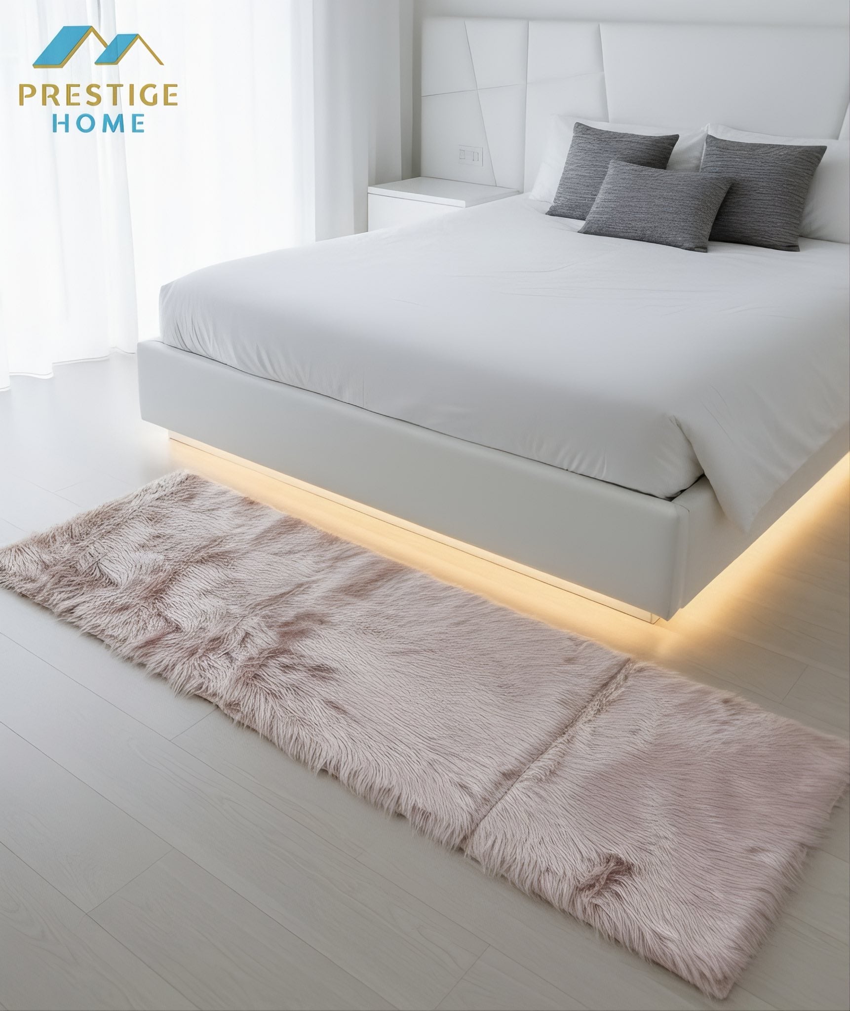 Rectangular Soft Fur Rug - 60x180