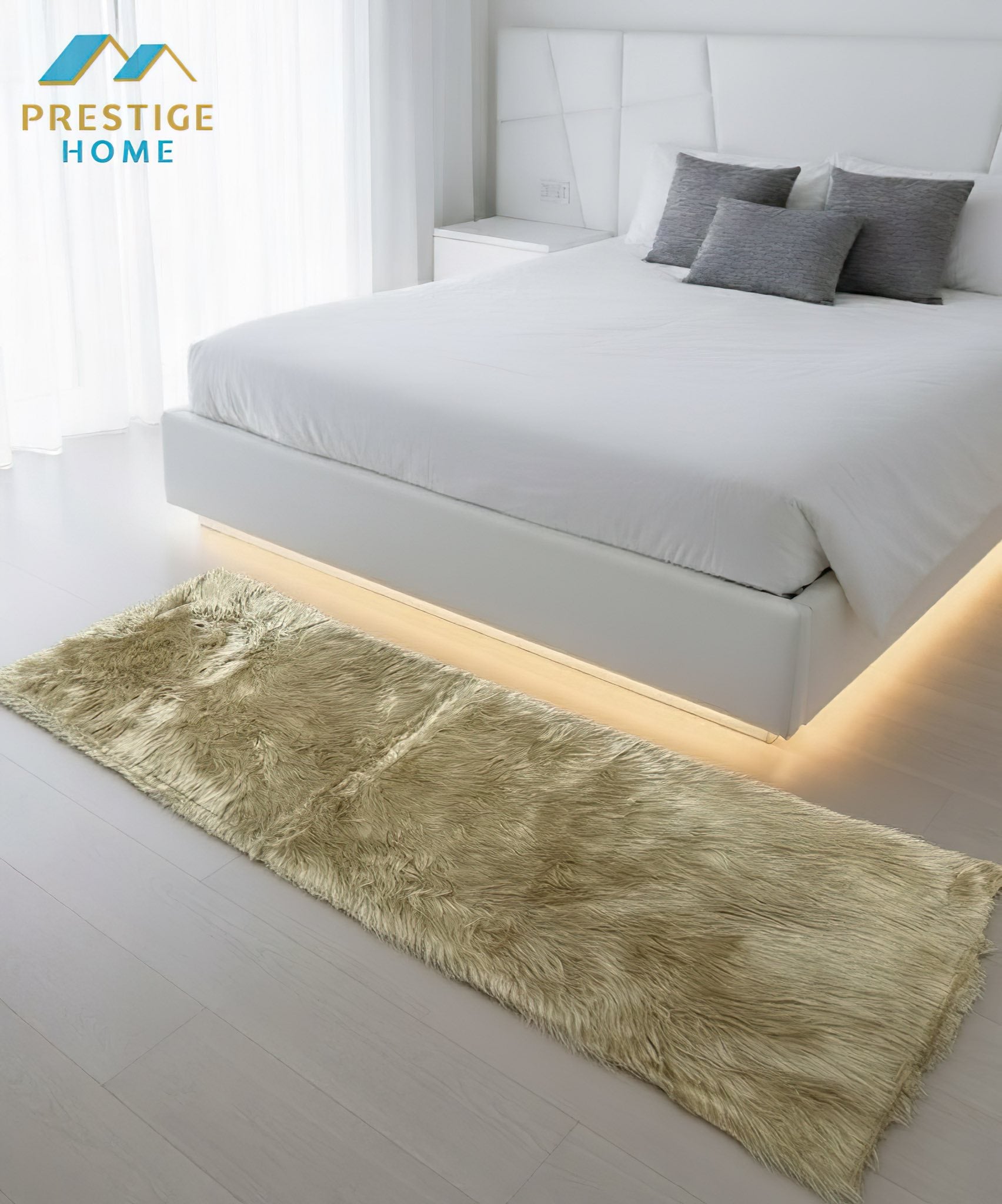 Rectangular Soft Fur Rug - 60x180