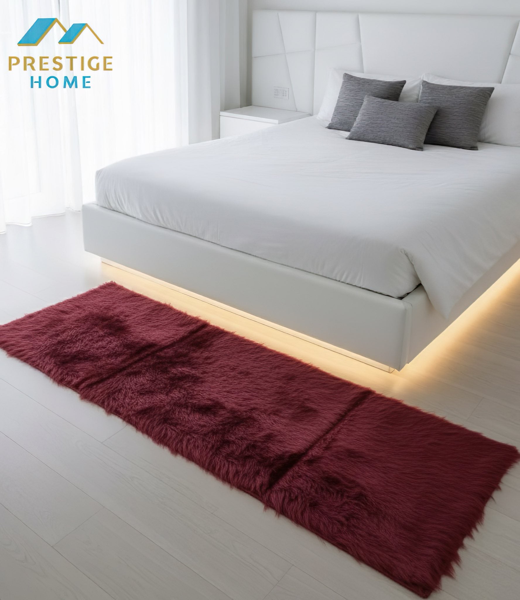 Rectangular Soft Fur Rug - 60x180