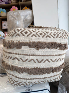 Boho Handloom Pouf - 55x55x50 cm
