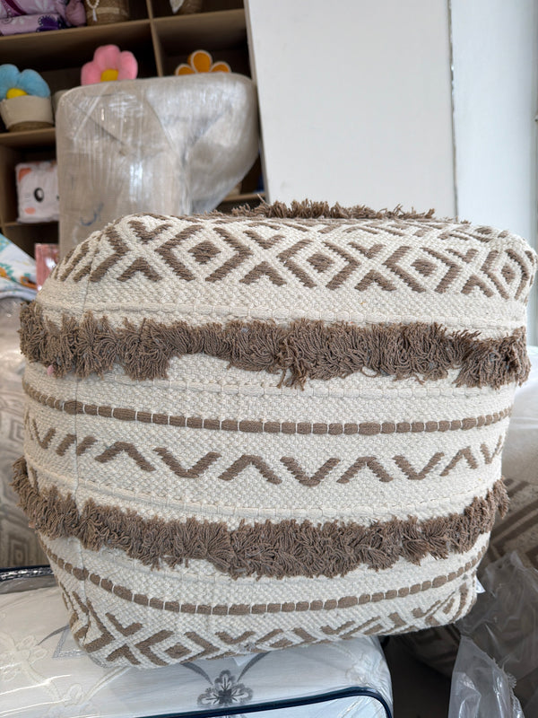 Boho Handloom Pouf - 55x55x50 cm